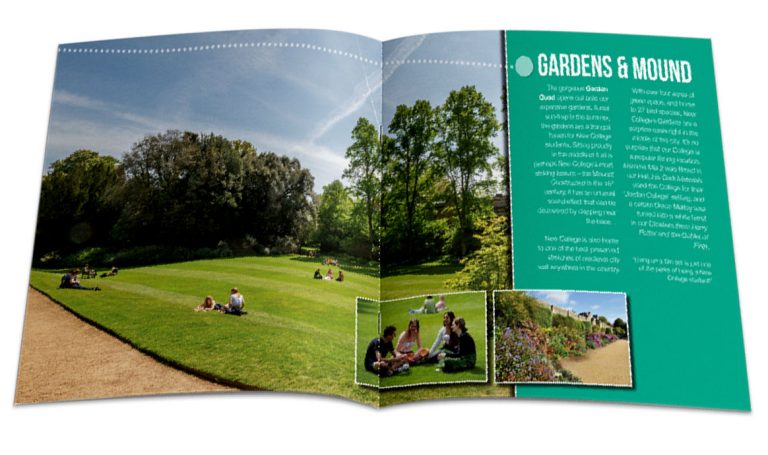 Windrush Group designs and prints Oxford University's New College student orientation pamphlet.