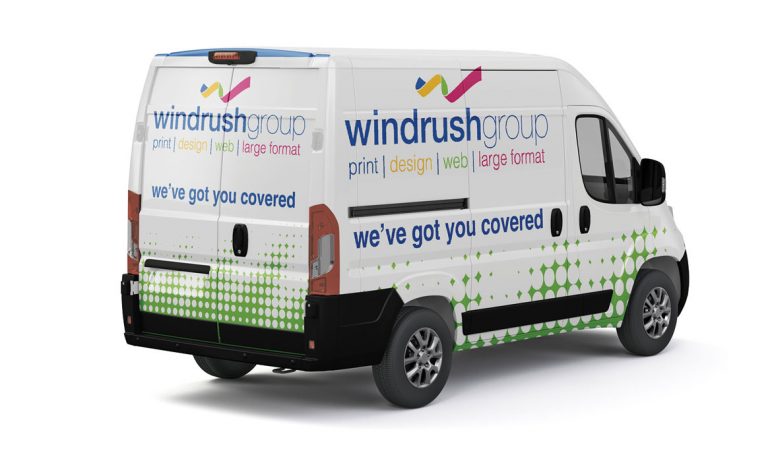 Large format vinyl vehicle livery: custom designed and tailored to vehicles