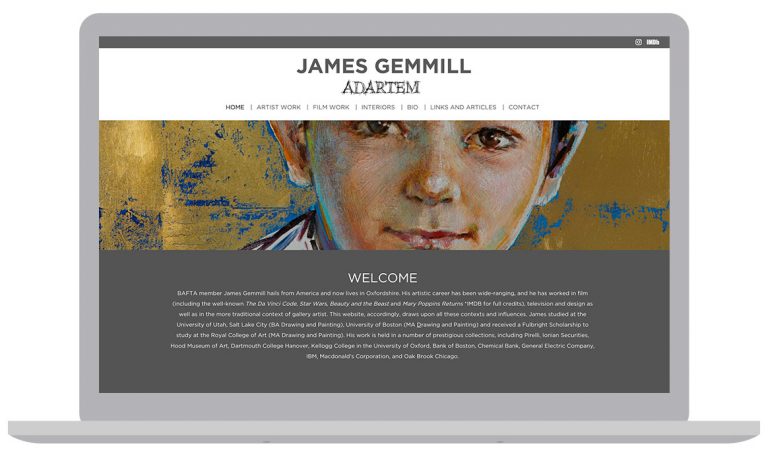 Windrush Group creates James Gemmill's online portfolio
