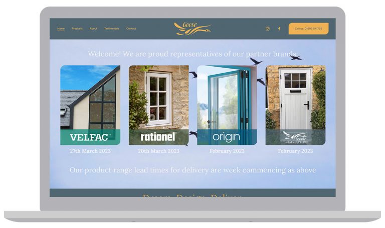 Windrush Group redesigns Goose Joinery's website